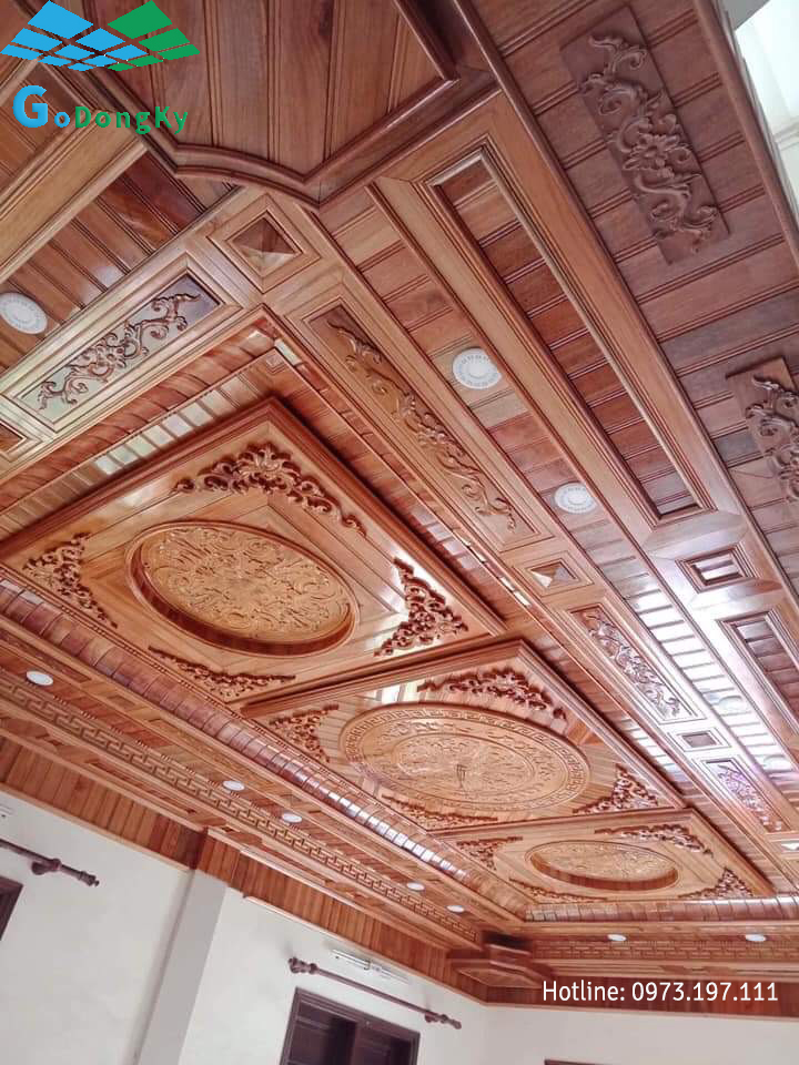 Thi công lắp đặt trần gỗ tự nhiên tại Gia Lai