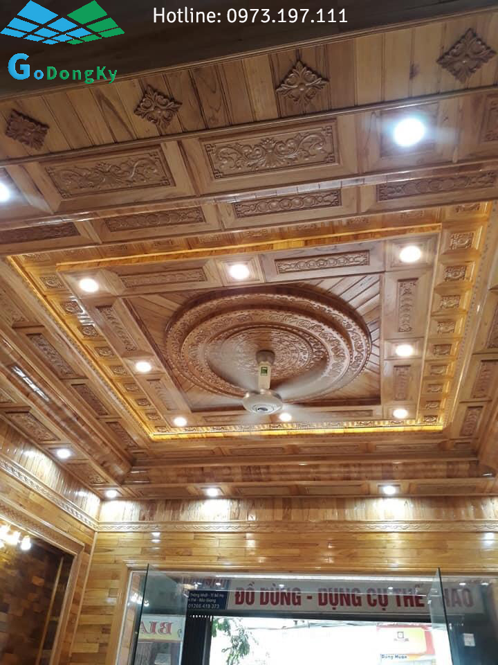 Trần gỗ tự nhiên tại Hưng Yên
