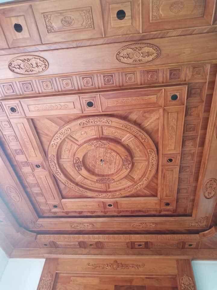 Trần gỗ tự nhiên gỗ đỏ nam phi.