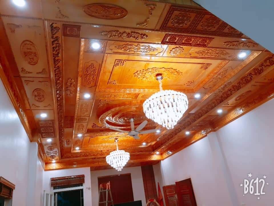 Tư vấn thiết kế trần gỗ gõ đỏ đẹp